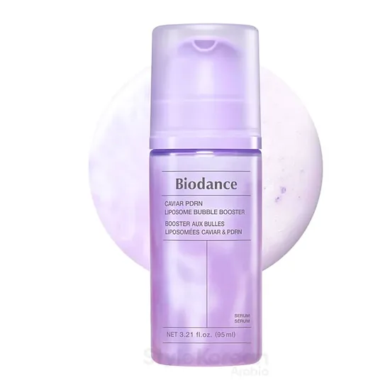 Burbuļu būsteris ar kaviāru un PDRN ādas tvirtumam un mirdzumam Biodance Caviar PDRN Liposome Bubble Booster